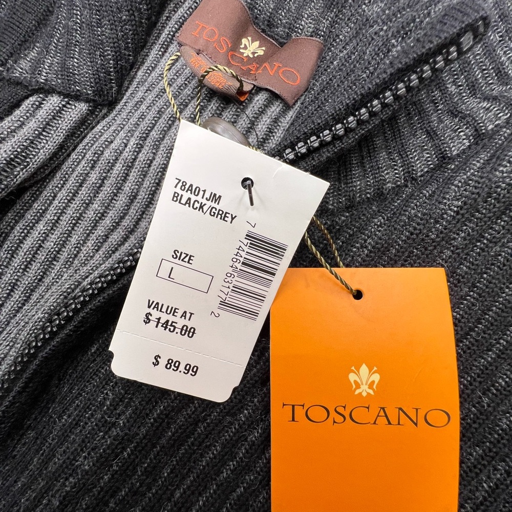 Toscano Ribbed Men’s Zip-up Jacket - Picture 3 of 5